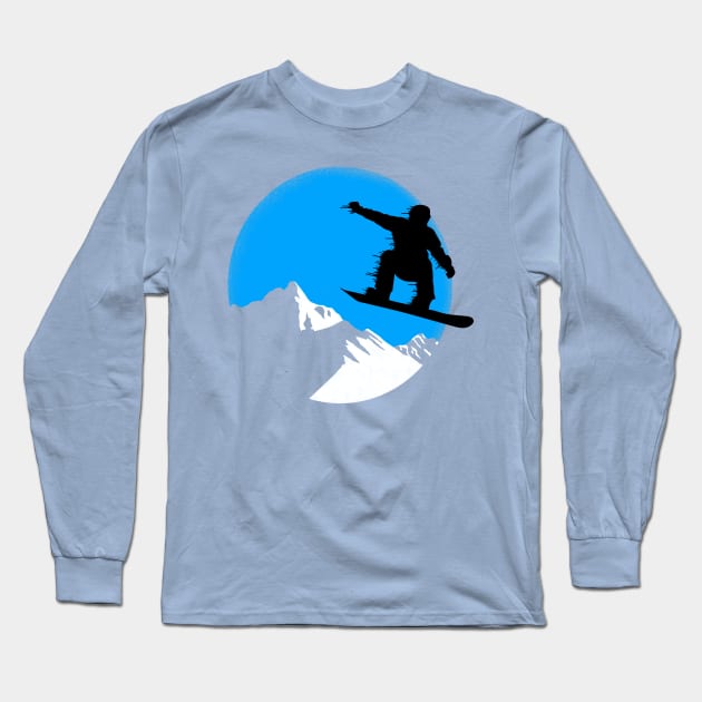 Snowboarding Long Sleeve T-Shirt by Jirka Svetlik